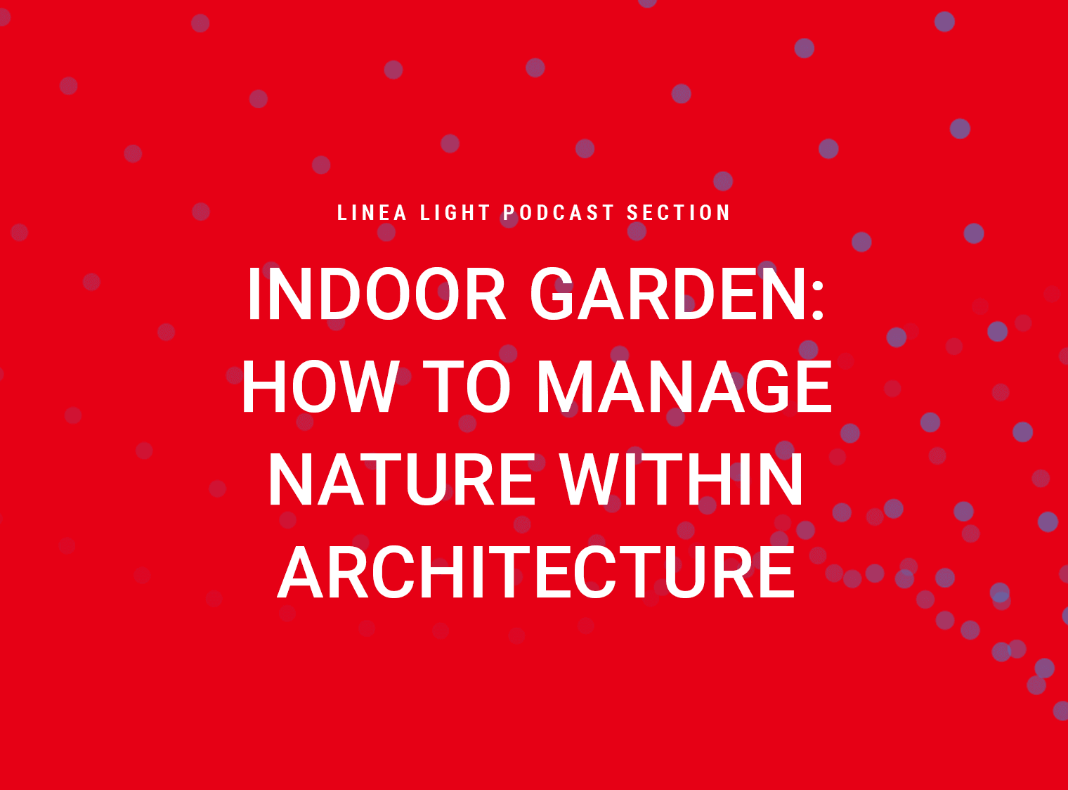 Indoor Garden: How to manage nature within architecture