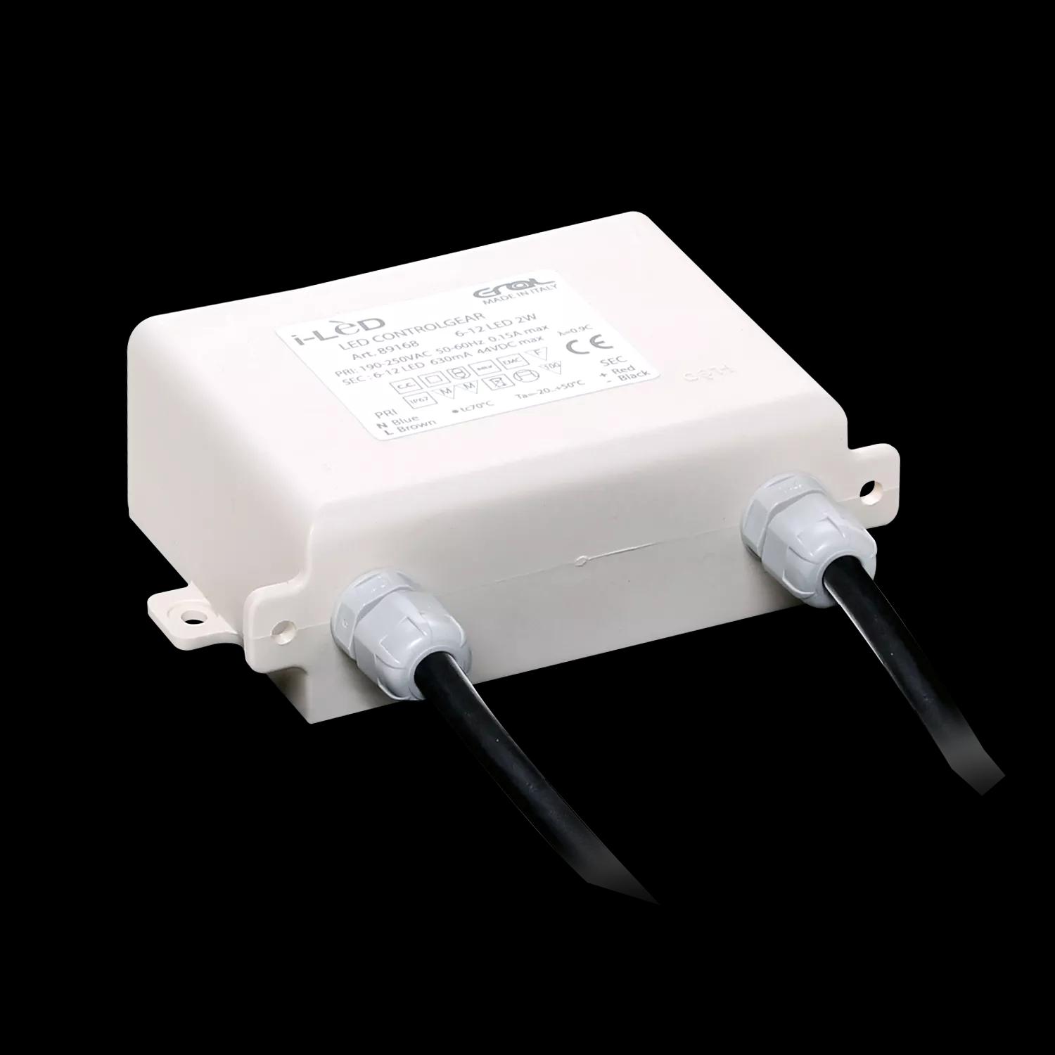 Maxi_Aqualed - On/Off Driver - 20 W DC arrayLED - 630mA 39V / 12-24 W DC powerLEDs |   On/Off Driver 198~264V AC