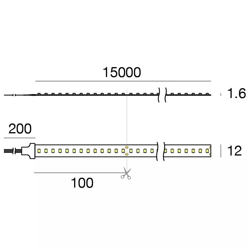 Ribbon Distance 130 LEDs/m