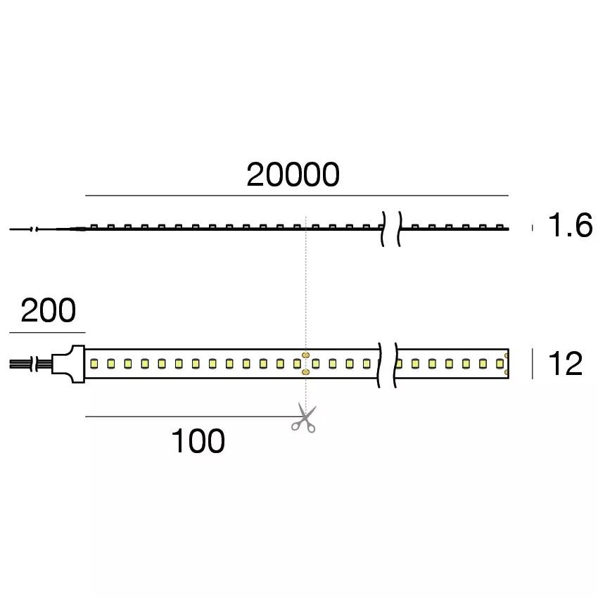 Ribbon Distance 130 LEDs/m